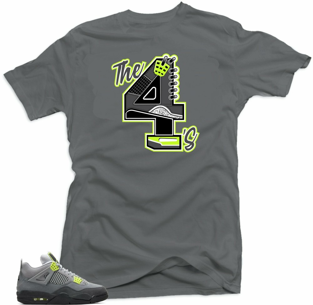 Jordan Retro 4 Neon Match Shirts – The 4’s Tees