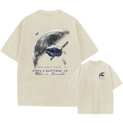 Oversized Vintage Washed T-Shirt, Artemis II Graphic Tee, Casual Unisex Tee