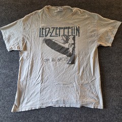Vintage Led Zeppelin T-Shirt Adult XL White Hanes 2005 Myth Gem Band – Read