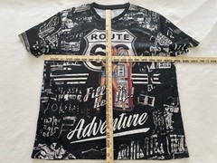 Route 66 Americana PinUp Girl Graphic Shirt Men’s XXL Polyester/Spandex Blend