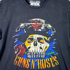LUCKY BRAND Guns n Roses Mens XL Black Skull Casual Music Rock 80s Metal NWT