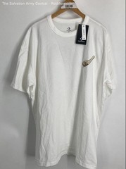Converse Mens White Graphic Print Short Sleeve Crew Neck Pullover T-Shirt Size L