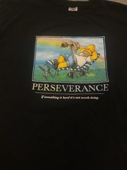 2003 Vintage The Simpsons Homer Simpson Perseverance Tee XL Black