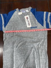NWT Vintage 1970s Windbreaker Men’s L Heathered V-Neck Short Sleeve T-Shirt