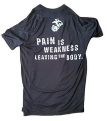 Marines Shirt M Medium Athletic Top Logo MicroPolyester Thin Lightweight Black
