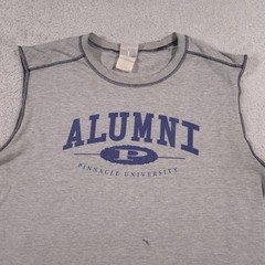 Pinnacle University Alumni Shirt Mens Medium Sleeveless Cutoff Tee Hanes Sports