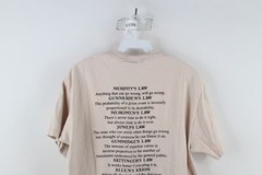 Vintage Y2K 2001 The Discovery Channel Mens Medium Faded Murphys Law T-Shirt