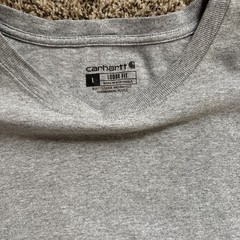Carhartt Long Sleeve Logo Graphic Shirt Gray Size L Loose Fit TK0231-M Workwear