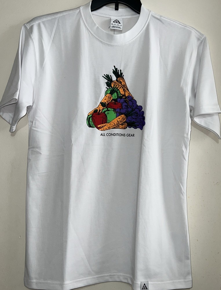 NIKE ACG MENS ‘FRUITS & VEGGIES’ TEE HVYWGT LOOSE FIT WHITE NWT