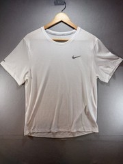 Nike Running Miler Dri Fit Short Sleeve Shirt Medium White M
