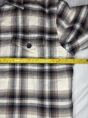 Carbon 2 Cobalt Fleece Lined Blue Plaid Button Up Jac-Shirt Shacket Medium Tall