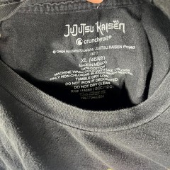Crunchyroll T Shirt Mens XL Black Cotton Jujutsu Kaisen TV Show Graphic Print