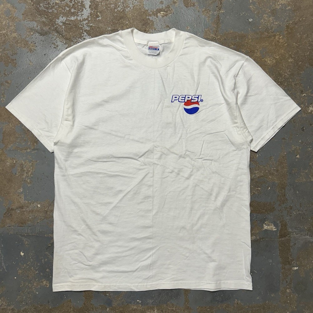 Vintage Y2K Pepsi “Choose Your Music” Hanes Promo White T Shirt Mens Size XL