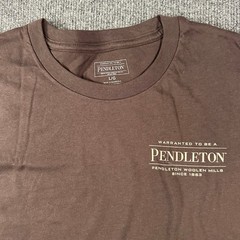Pendleton Men’s Chest Logo Cotton Crewneck T-Shirt Gorpcore Brown Earth Tone L