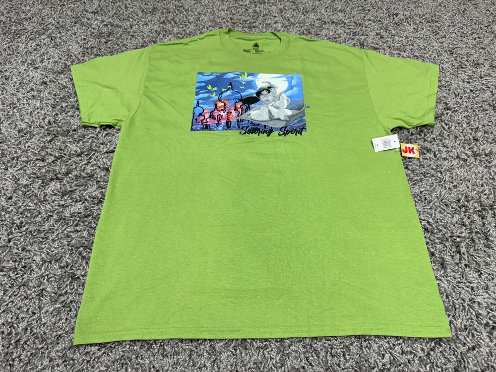 NEW Disney Shirt Adult XL Green Aladdin Jasmine Agrabah Soaring Spirit Parks