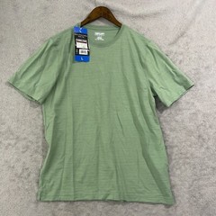 NEW Kirkland Signature Mens L Pima Cotton Slub Tee Green