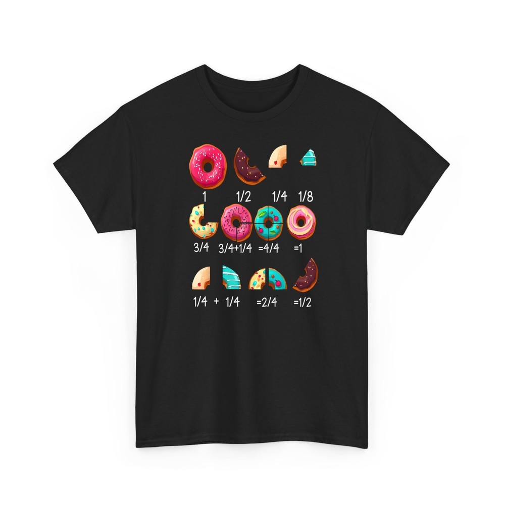 Math Donut Fraction Back To School Teacher T-Shirt