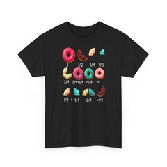Math Donut Fraction Back To School Teacher T-Shirt