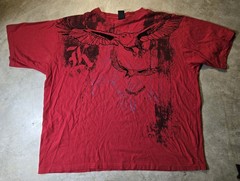 Y2K Karl Kani T Shirt Mens 3XL Red Eagles Graphic Print Short Sleeve Streetwear