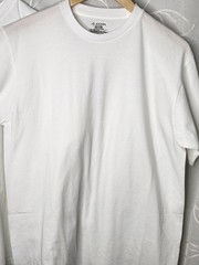 Vintage Jockey Plain White Tee Shirt Men Large Single Stitch set of 2
