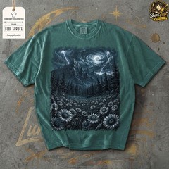 Wildflowers Mountains Comfort Tee Nature Outdoors Soft Gift