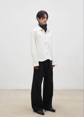 SOUTHFISH JCaesar Maple Color Shirt White Size S Mens Long Sleeve Button Up
