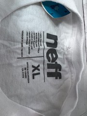 Neff Men’s Burger Cat T-Shirt White XL new With Tag