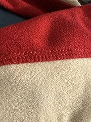 Prada Sport Color block Long Sleeve Red Tab Fleece Nylon Sweatshirt Pullover S