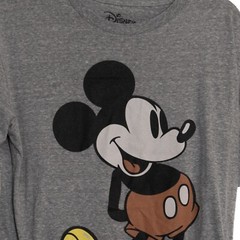 Vintage-Look Disney Mickey Mouse Size M Heather Gray T-Shirt