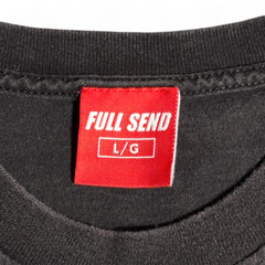 Full Send Shirt Adult LARGE Black Spell Out Logo Colorful Nelk