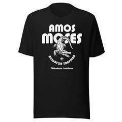 AMOS MOSES Alligator Trapper Louisiana Jerry Reed Graphic Tee Unisex t-shirt