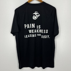 USMC Marines Short Sleeve T-Shirt Men’s Size L Black Moisture Wicking USA NWOT