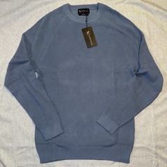 Cotton Knitted Textured Crew Neck Sweater-L-Tailored Athlete