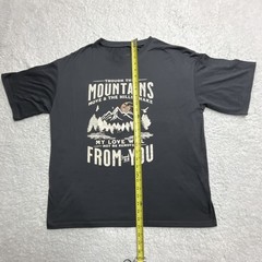 Soffe Black Mountains Inspirational Graphic Men’s Crew Neck T-Shirt Size L