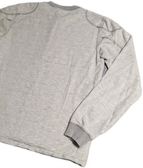 Carbon2Cobalt Thermal Henley Shirt Mens Medium Gray Long Sleeve Elbow Patch
