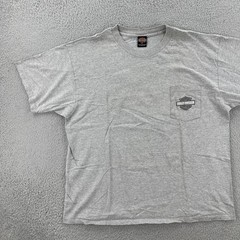 Vtg Harley-Davidson Motorcycles Mens XL Gray Pocket T Shirt Chandler Arizona Y2K