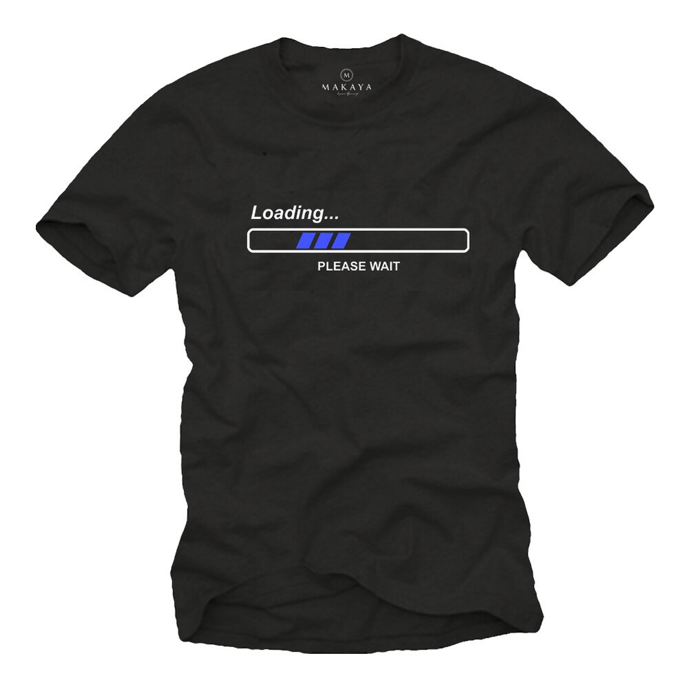 Sprüche T-Shirts Jungs Loading Please Wait Gamer Gaming Geschenke Männer Herren
