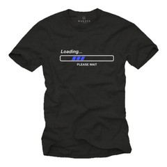 Sprüche T-Shirts Jungs Loading Please Wait Gamer Gaming Geschenke Männer Herren