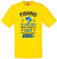 Fishing Is Like Sex Great Funny Humour Novelty T Shirt Various Colours And Sizes