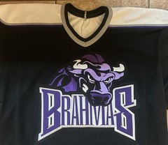 Fort Worth Brahmas Dangle Hockey Jersey Men’s Size Large Stitched