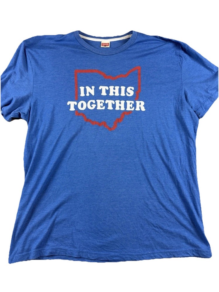 Homage “In This Together Ohio” T Shirt Blue 3XL Soft Tri-Blend Graphic T Covid