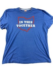 Homage “In This Together Ohio” T Shirt Blue 3XL Soft Tri-Blend Graphic T Covid