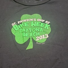 Black St. Patrick’s Day Bike Week Daytona Beach 2013 Graphic Crew Neck Tee 2XL