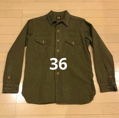 JOHN GLUCKOW WAREHOUSE The Madison Shirt JG17 Size 36 One Wash Dobby Check Men