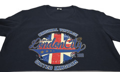 Original Vintage London City United Kingdom Navy S/S 2XL Tee Destination Travel