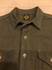 JOHN GLUCKOW WAREHOUSE The Madison Shirt JG17 Size 36 One Wash Dobby Check Men