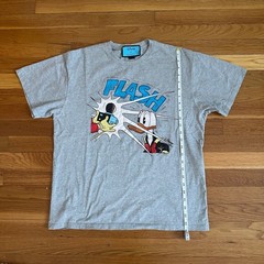 Gucci x Disney Donald Duck “Flash” Oversized T-Shirt Grey Melange Size M