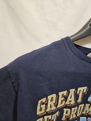 Gildan Mens Large Navy Blue Top Novelty Fathers Day Tribute Family Fits Like Med