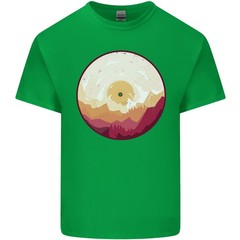Vinyl Landscape Record Mountains DJ Decks Mens Light Cotton T-Shirt
