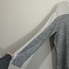 Vince Mens XXL Gray Sweater Tee Long Sleeve Cotton Cashmere Modal Lightweight *